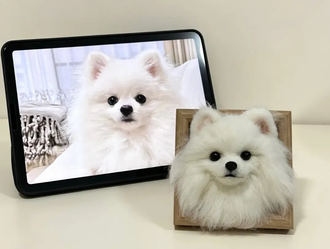 Custom Wool Felt Pet Keychain From Photo