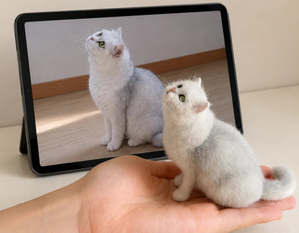 Custom Wool Felt Pet Replica From Photo