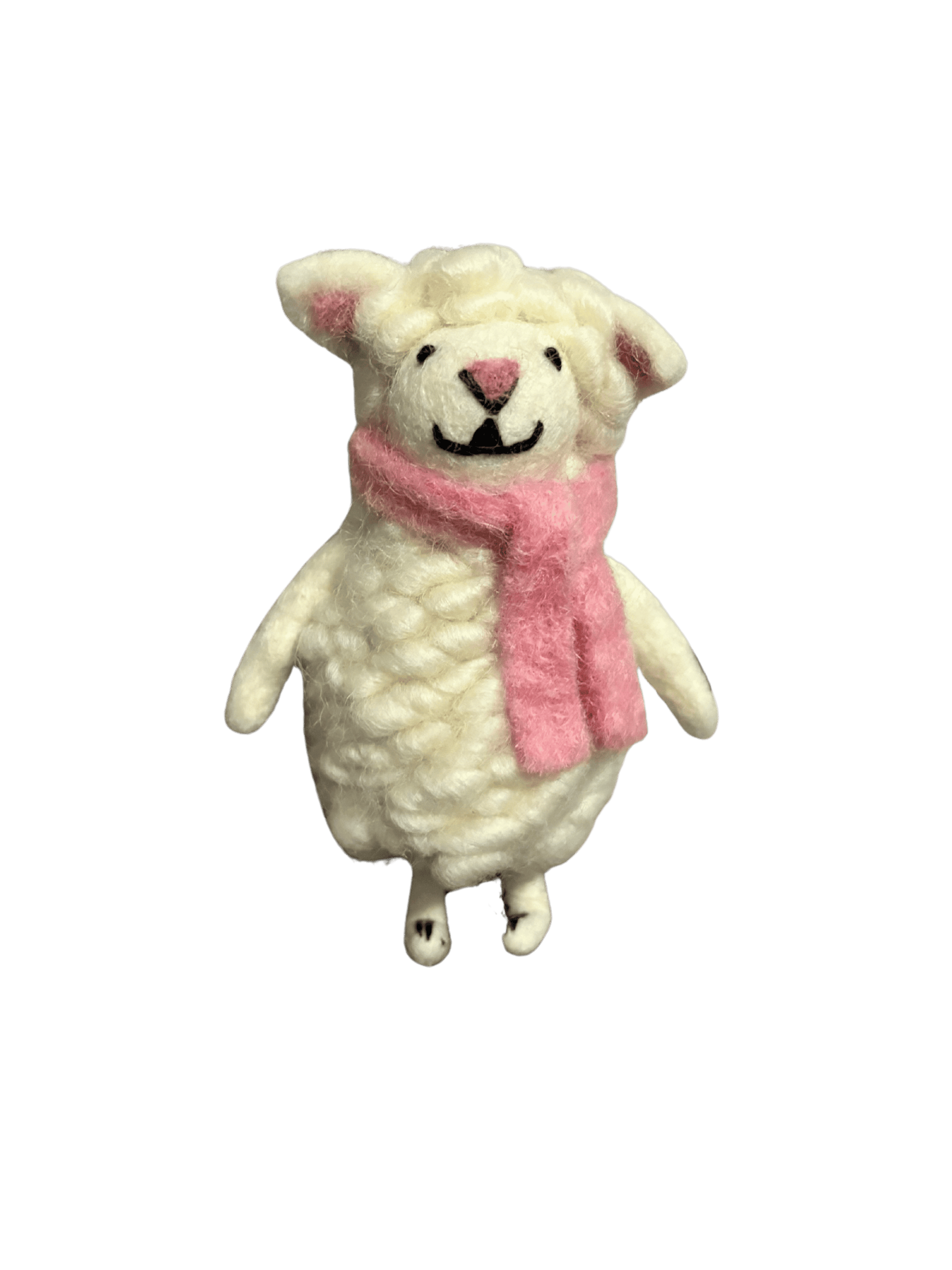 Little Waiting Lamb Wool Felt Doll