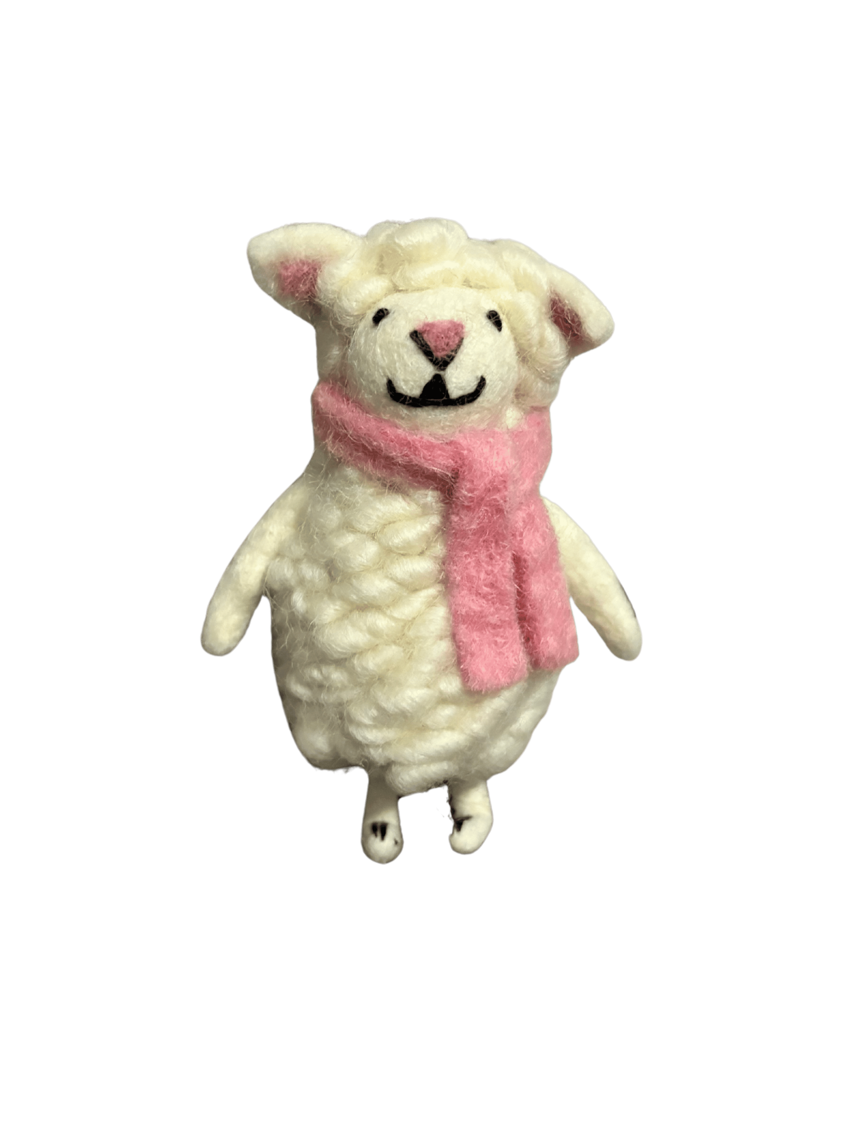 Little Waiting Lamb Wool Felt Doll