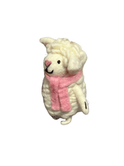 Little Waiting Lamb Wool Felt Doll