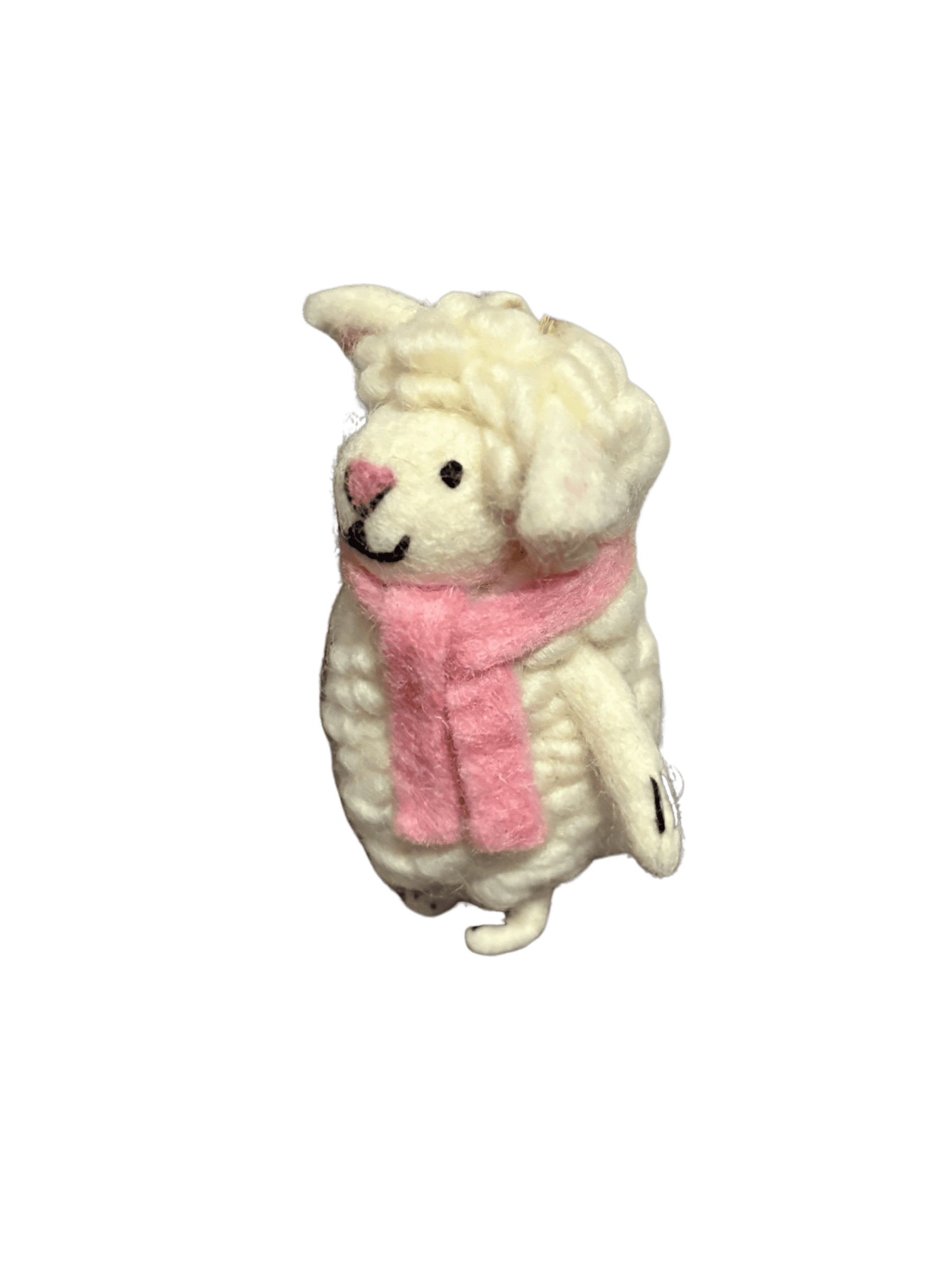 Little Waiting Lamb Wool Felt Doll