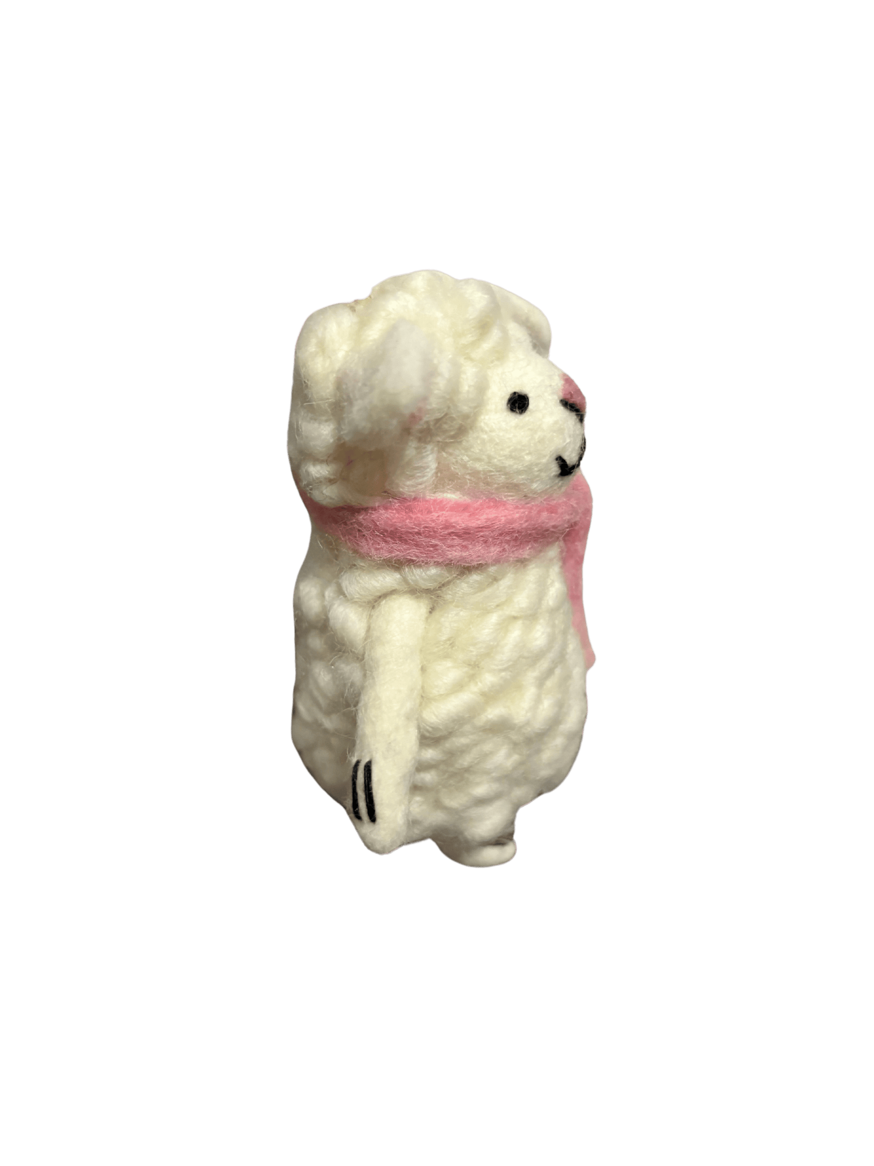 Little Waiting Lamb Wool Felt Doll
