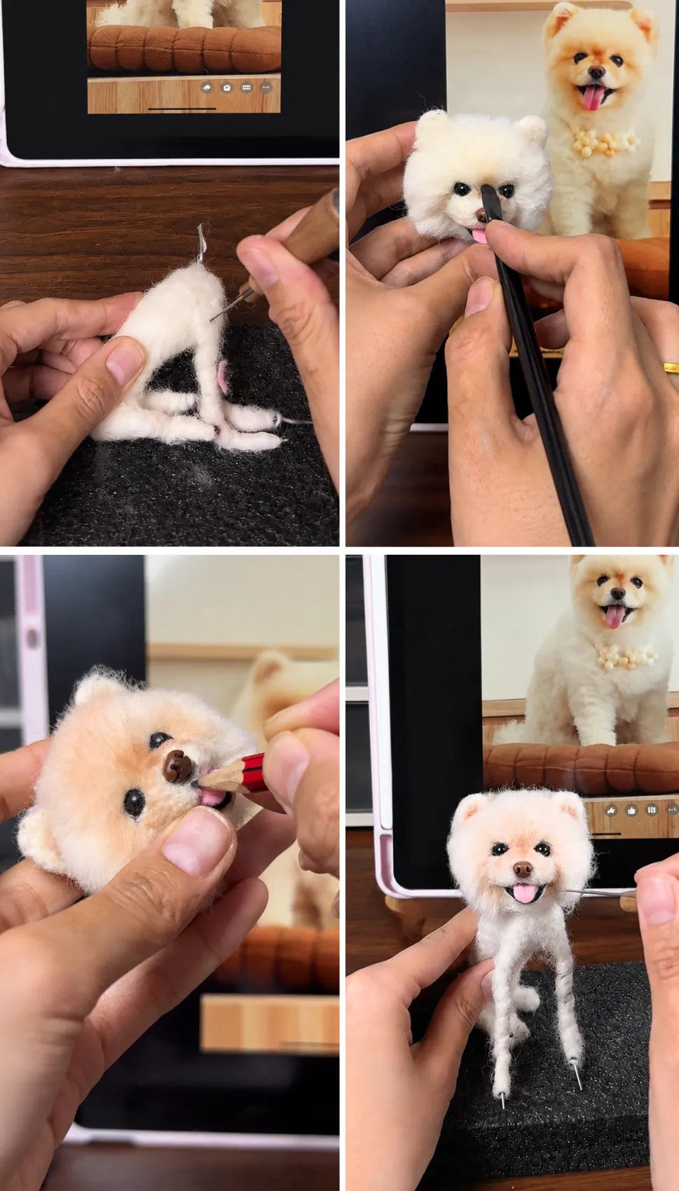 Handcrafting a custom felt pet